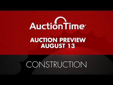 Construction Equipment Auction Preview – August 13, 2025