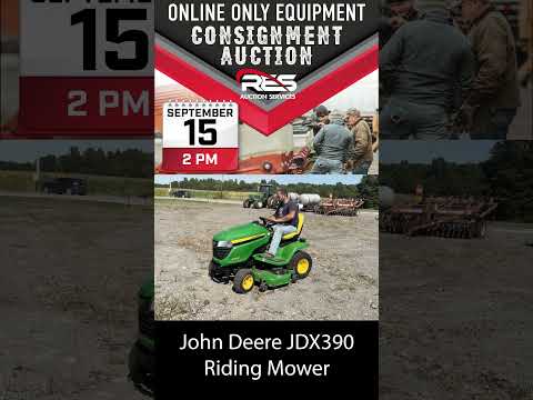 John Deere JDX390 Riding Mower #RESAuctionServices #RESbid #auctionswork #Equipment #AgEquipment