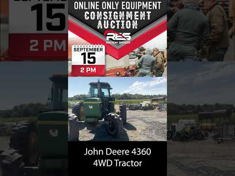John Deere 4360 4WD Tractor #RESAuctionServices #RESbid #auctionswork #Equipment #AgEquipment #RES