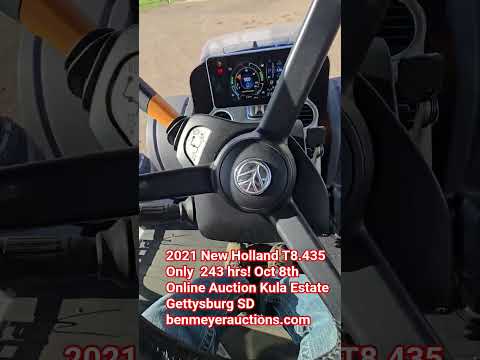 lot 69 New Holland T8.435 Only 243 hrs Kula Estate Auction Gettysburg SD benmeyerauctions.com