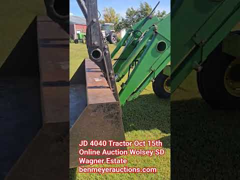 lot 11 John Deere 4040 Tractor Oct 15th Online Auction Wolsey SD Wagner Estate benmeyerauctions.com